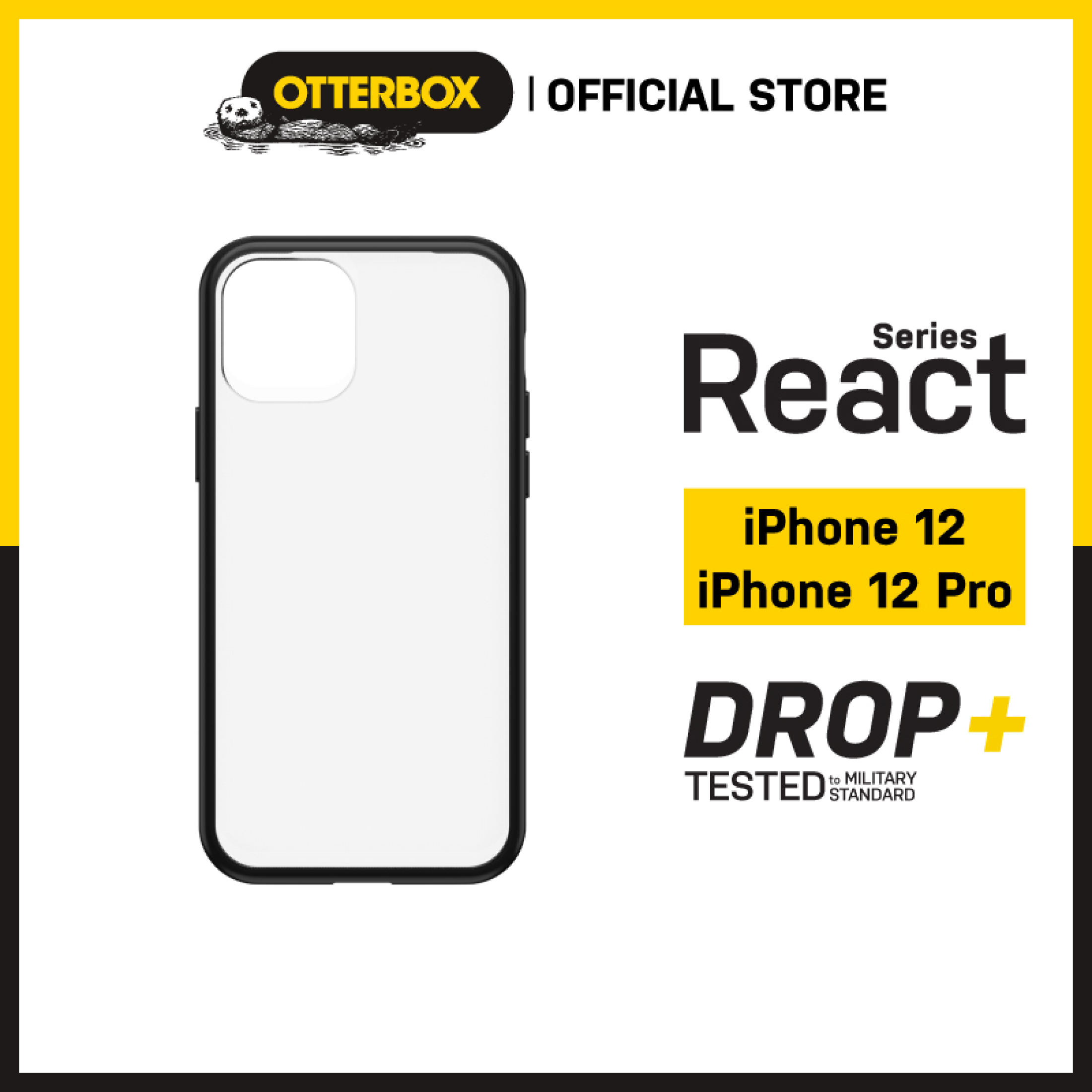 Ốp Lưng iPhone 12 / iPhone 12 Pro Otterbox React Series | DROP+ Tested - Hàng Chính hãng PGI