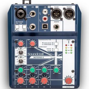 Mixer analog SOUNDCRAFT NOTEPAD-5 - Hàng Chính hãng PGI