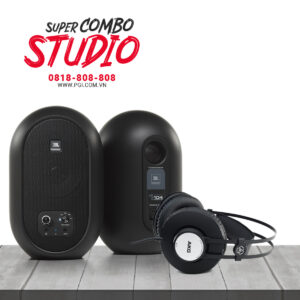 Combo KM Loa kiểm âm JBL 104 SET-BT + Tai nghe AKG K72 - Hàng Chính hãng PGI