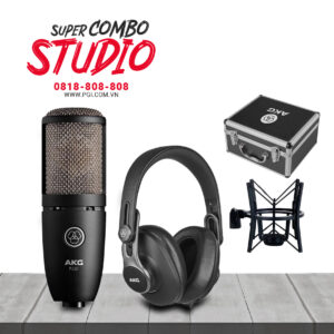 Combo KM Micro thu âm AKG P220 + Tai nghe AKG K371-BT - Hàng Chính hãng PGI